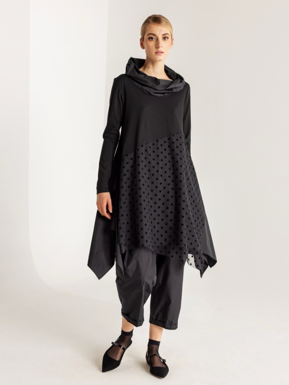 Igor Dobranic Polka Dots Tunic "leaf" size small